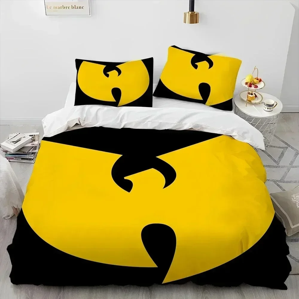 Hip Hop Music Band Wu T-TANG Clans Comforter Bedding Set,Duvet Cover Bed Set Quilt Cover Pillowcase,king Queen Size Bedding Set