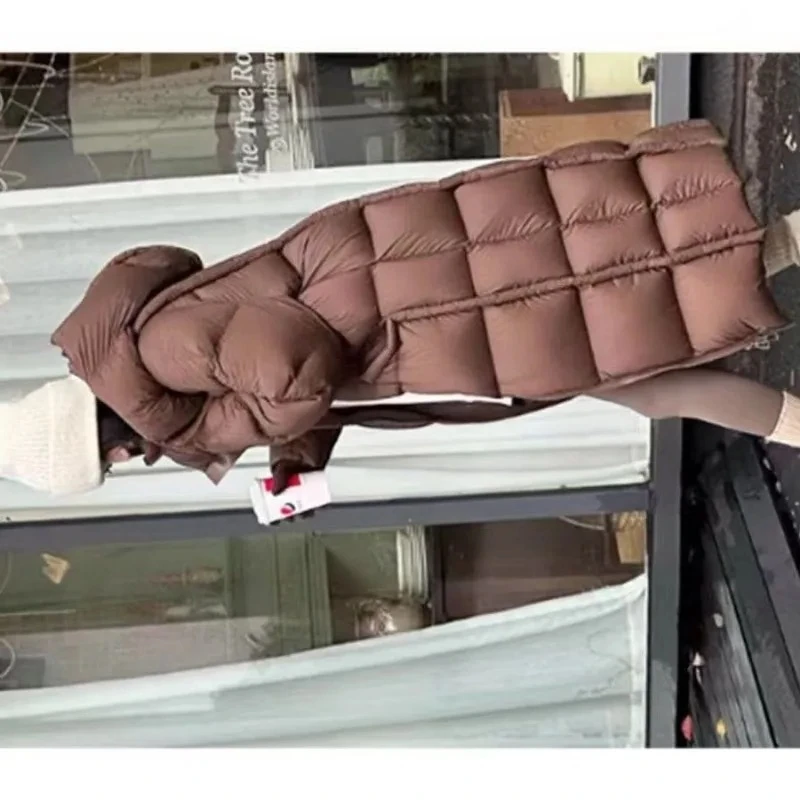 

Winter Long Down Jacket Soft Women's Thick Warm Hooded Thicken Coat Quilted White Duck Down Trench Coat Snow Coat Winter Wear