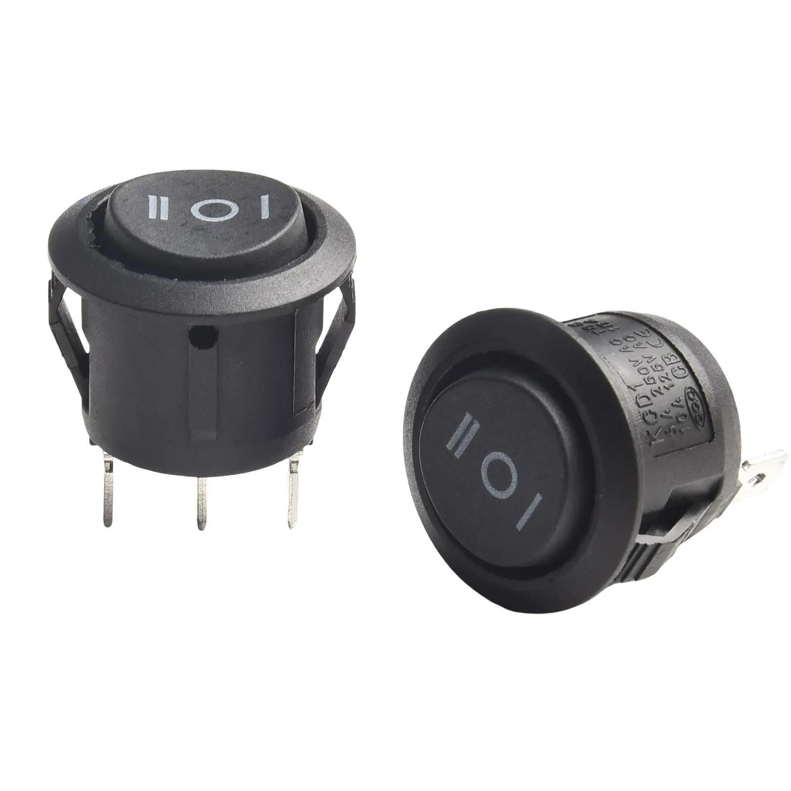 

6A 250V Rocker Switch 3 Position Rocker Switch Momentary Rocker Switch Plastic And Metal Switch Versatile Usage