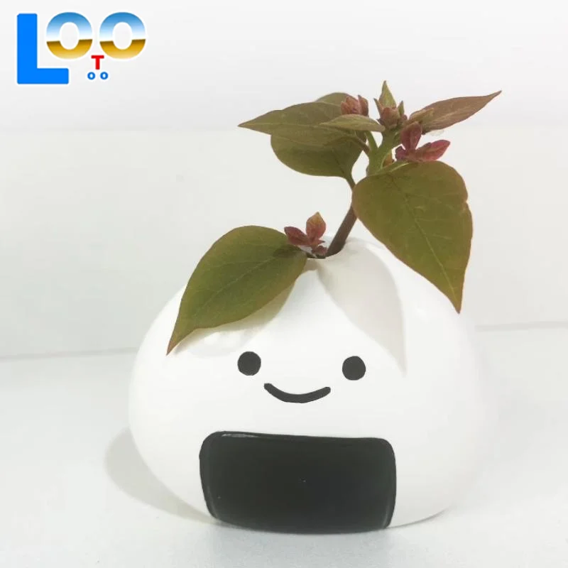 رائعتين اليابانية الحرفية برعم صغير زهرية اليدوية السيراميك كرة الأرز المزهريات الجافة زهرة زهرية اليابانية أونيجيري مصغرة المزهريات 1/2 قطعة