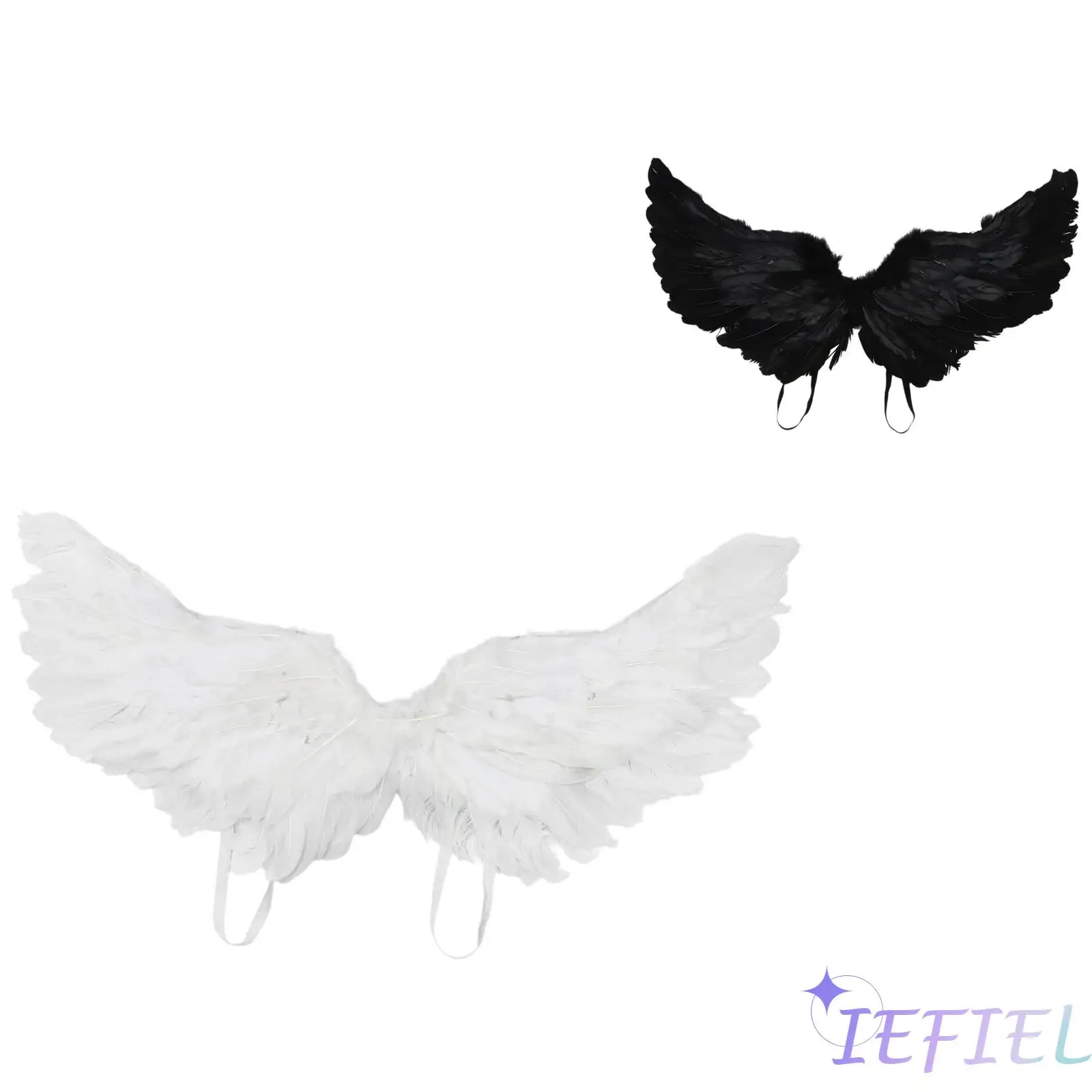 Unisex Adults Kids Realistic Angel Feather Wing Costume Accessory Party Props for Cosplay Masquerade Stage Performance Dress Up