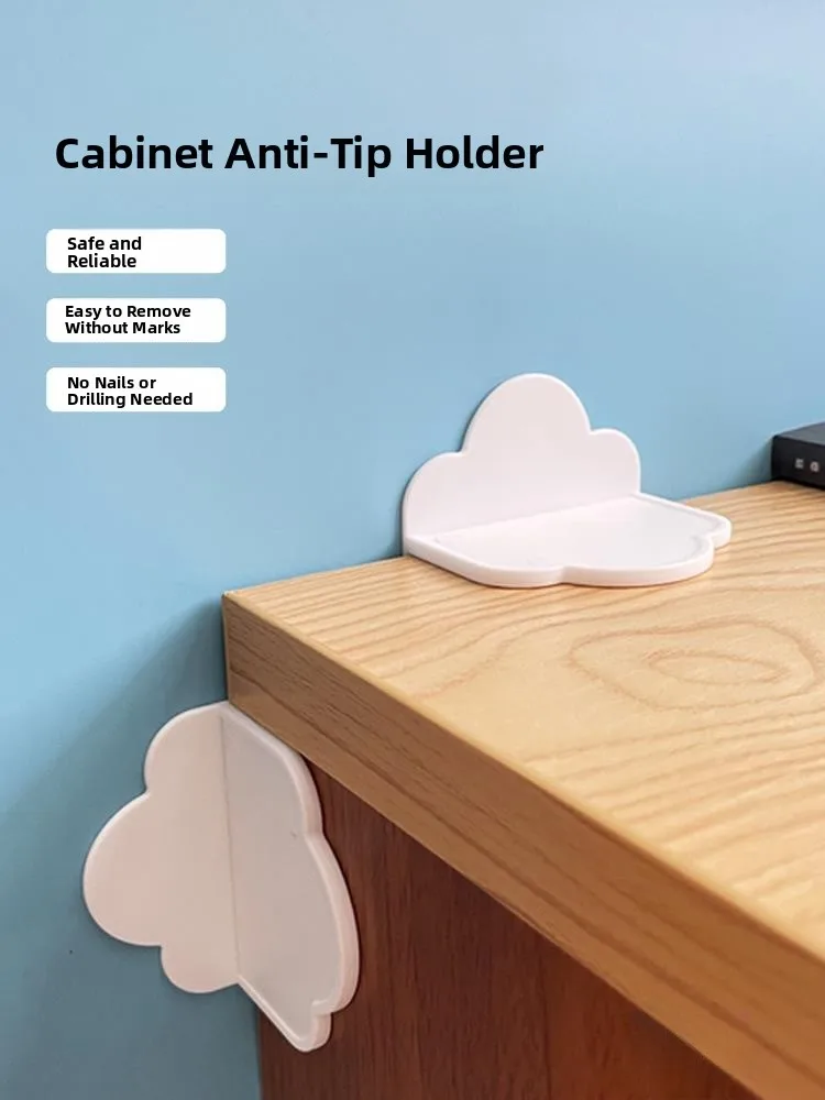 No-Drill Furniture Anti-Tip Devices TV Stand oe Cabinet Wardrobe Bookelf Desk Strengthening Tools Plastic Fly Organize...