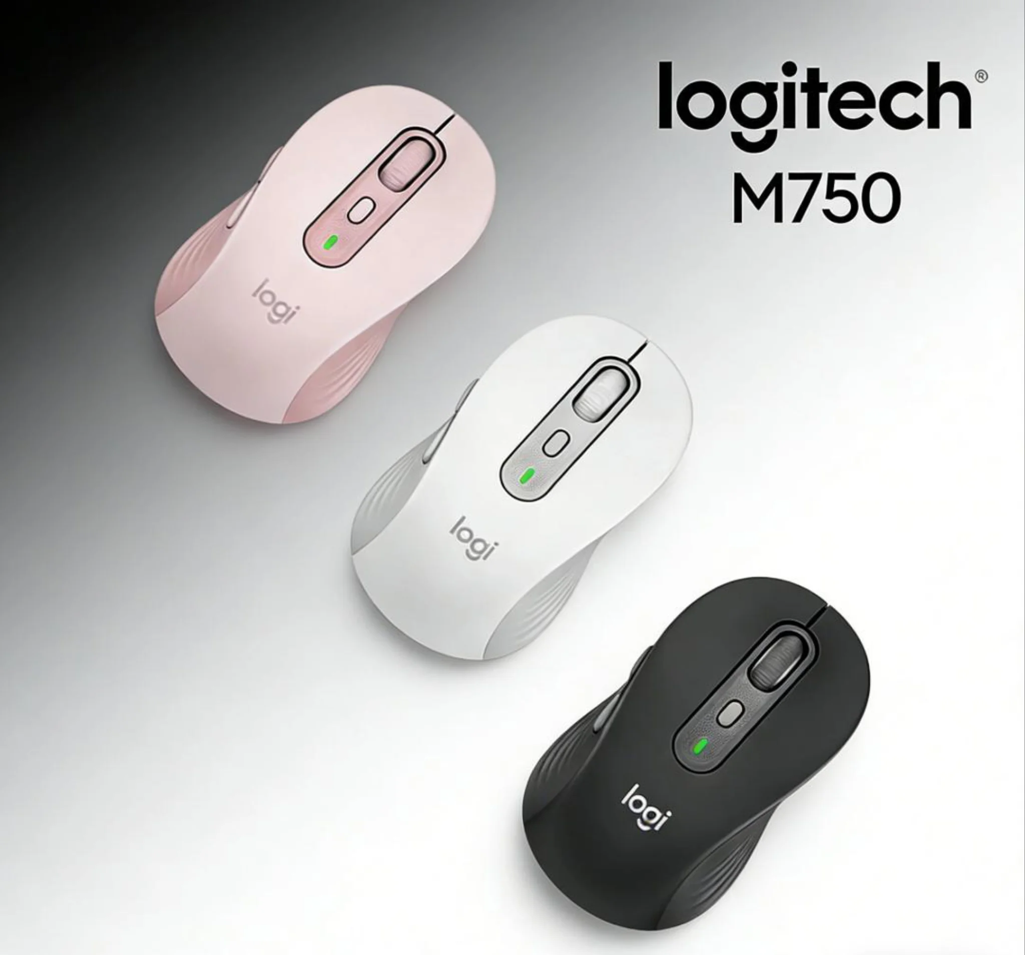 

Logitech M750 Wireless Ergonomic Mouse, Dual Connectivity & 24-Month BatteryM, Lightweight, Quiet Click, Smart Wheel + MX3S/M330