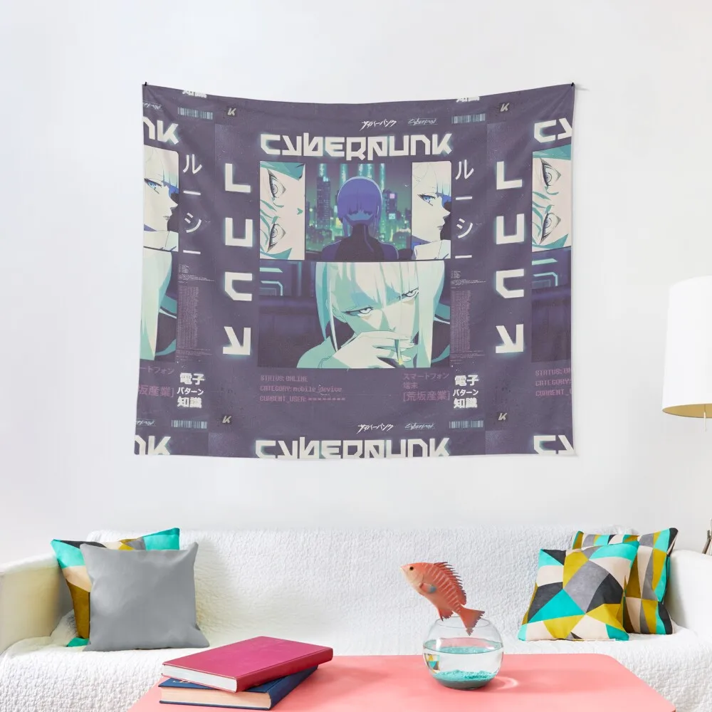 Cyberpunk: Edgerunners - Lucy Tapestry Home Decorating Wall Tapestries Tapestry