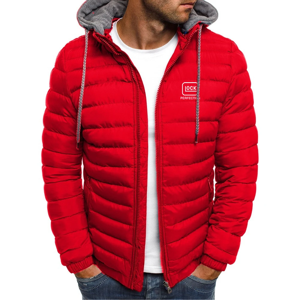 Winter men's hooded business casual cotton-padded jacket zipper down cotton-padded jacket light casual warm cotton-padded coat