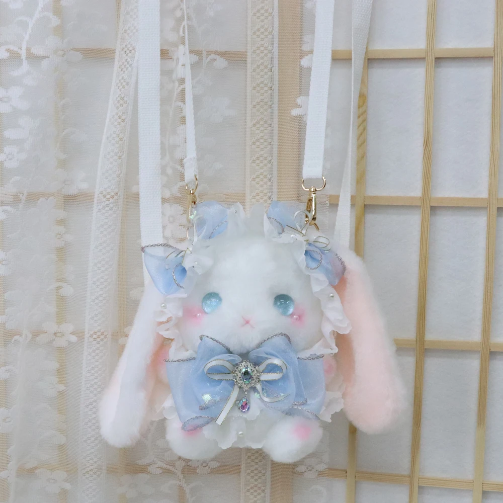 

Handmade Lolita Rabbit Doll Rabbit Bag Cute Bunny Bow Lace Rabbit Bag