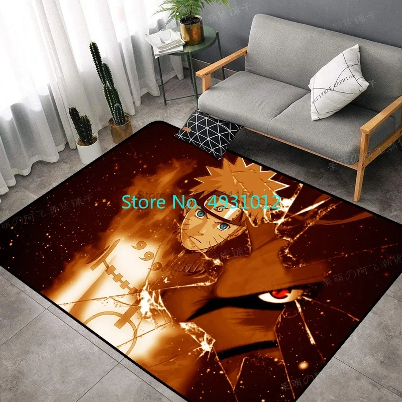 Anime Japan Ninja Uzumaki Uchiha N-Naruto Rug Carpet Living Room Bedroom Bedside Comfortable Children Kids Anti Slip Floor Mat