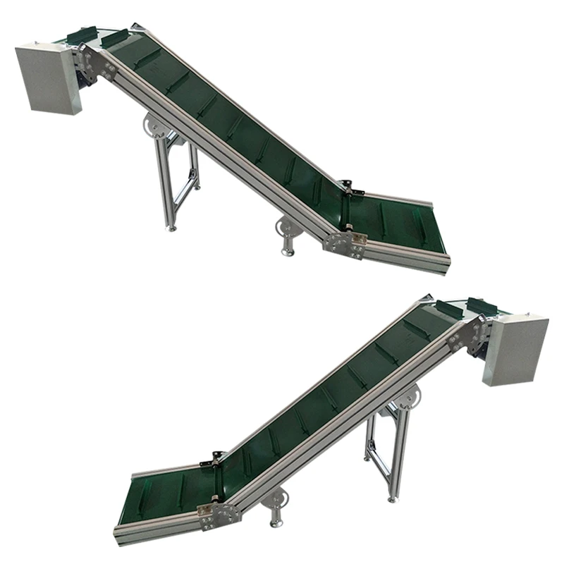 PVC Belt Conveyor for Factory Use Efficient and Adjustable Inclined Material Loading and Unloading