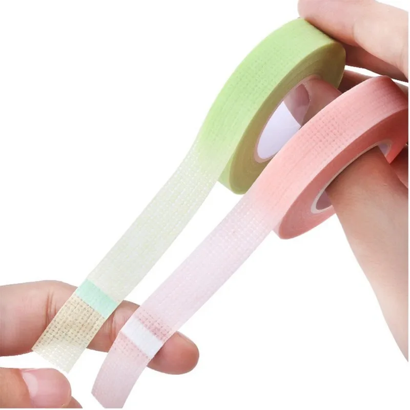 Cintas de papel médicas transpirables para extensión de pestañas, cinta blanca profesional para pestañas postizas, parche adhesivo para párpados, 5 uds.