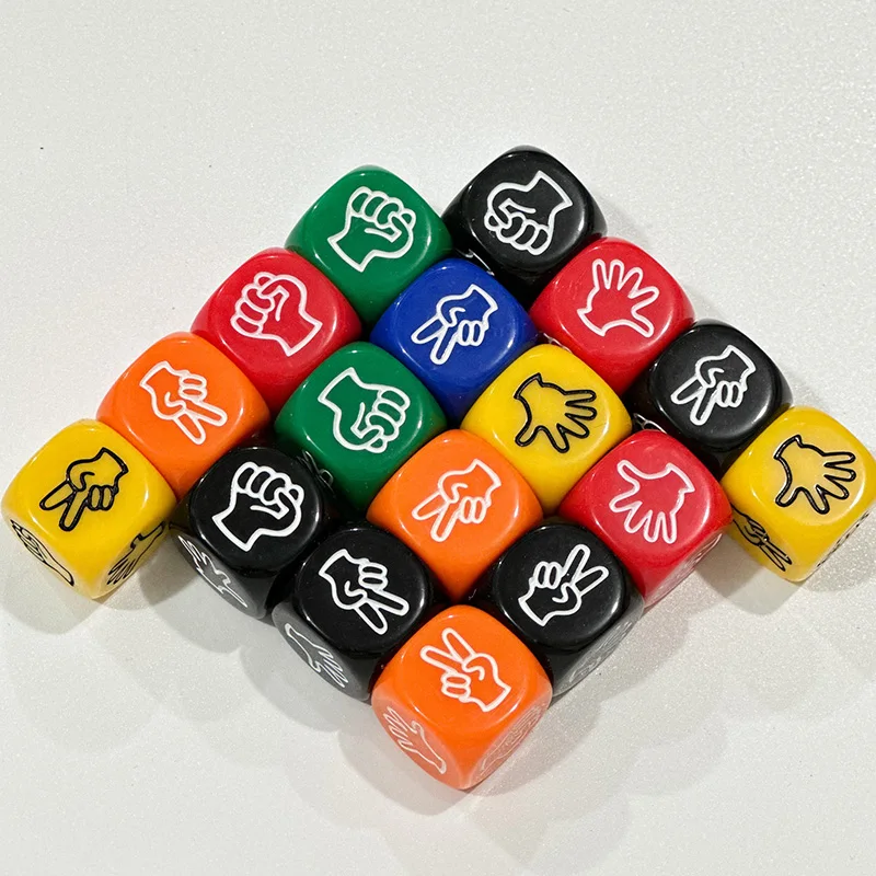 5 pcs/lot Mora Dice Creative Design 2*2 cm Finger-guessing Game  KTV Bar Game Green Resin Material