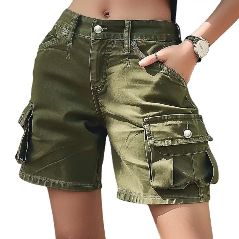 Women Low-Rise Cargo Shorts