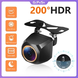 GcPaSr AHD 1920x1080P Car Rear View Camera 200° Fisheye Golden Lens Full HD Night Vision Vehicle back Car reversing Front Camera