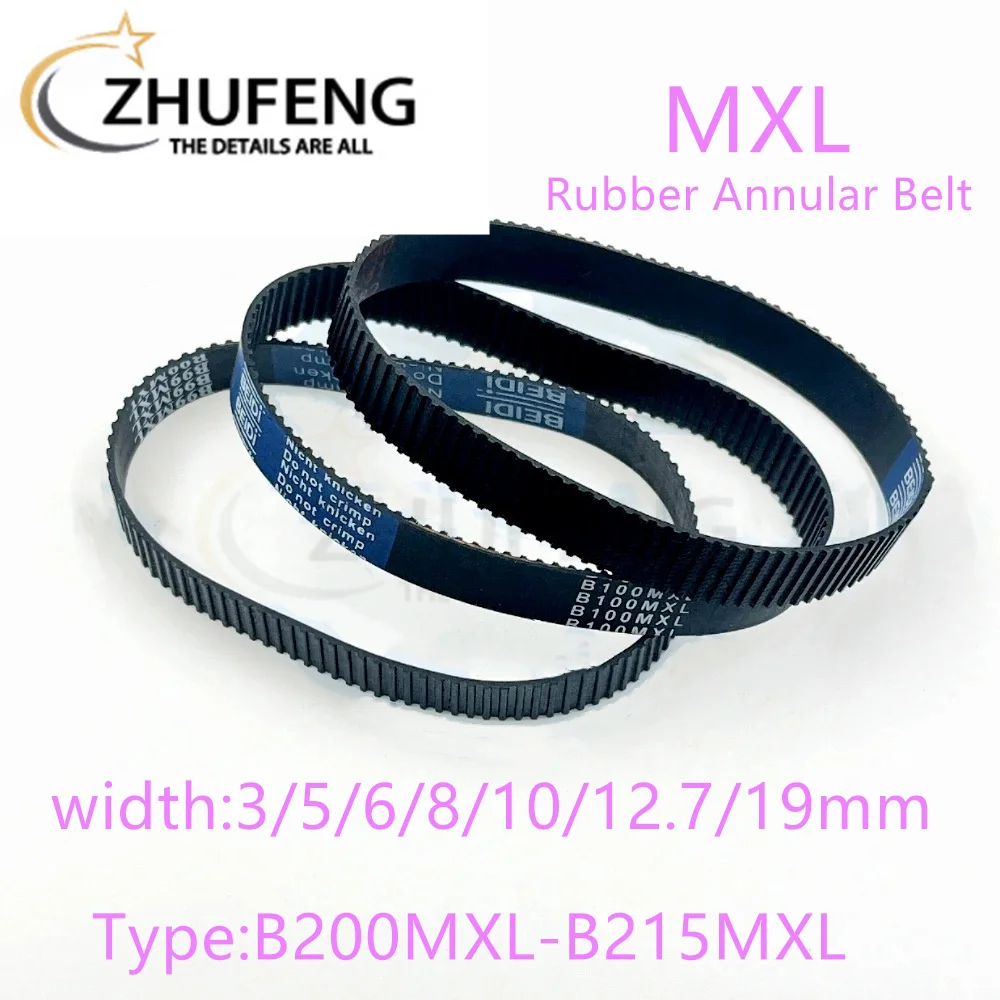 MXL High torqueTiming BeltBelt B200B202B203B205B206B207B208B210B211B212B214B215  Width 3/5/6/8mmto19mm For 3D Printer Drive Belt