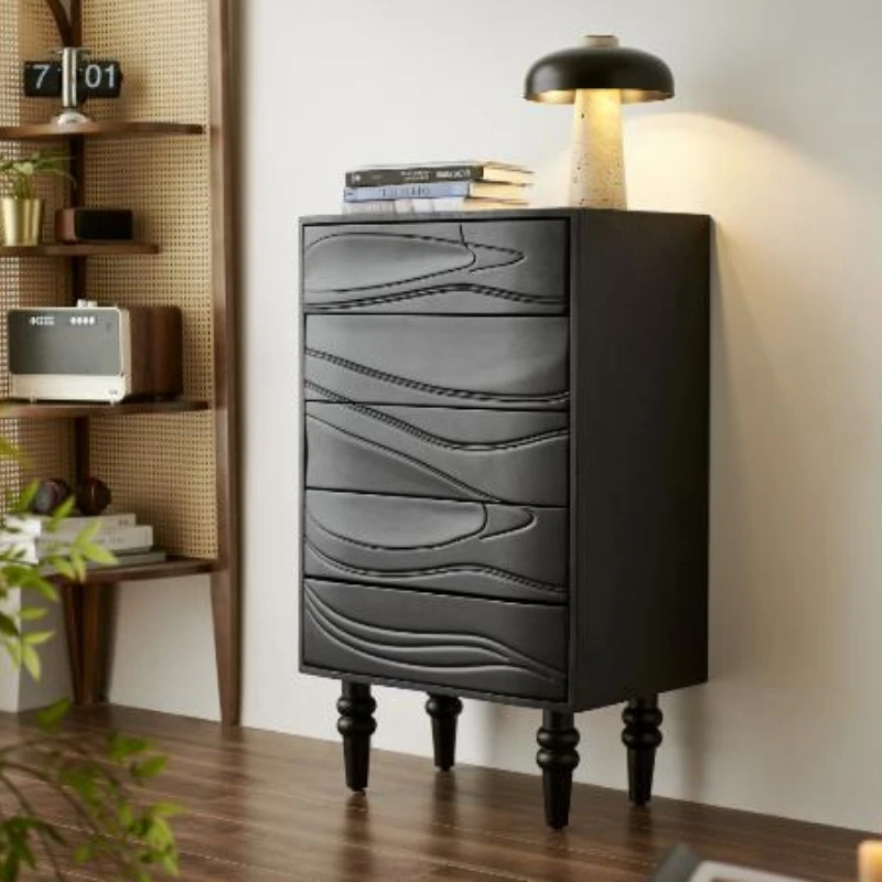 

French modern style wooden entry cabinet with storage drawer display side cabinet for family bathroom dining room furniture