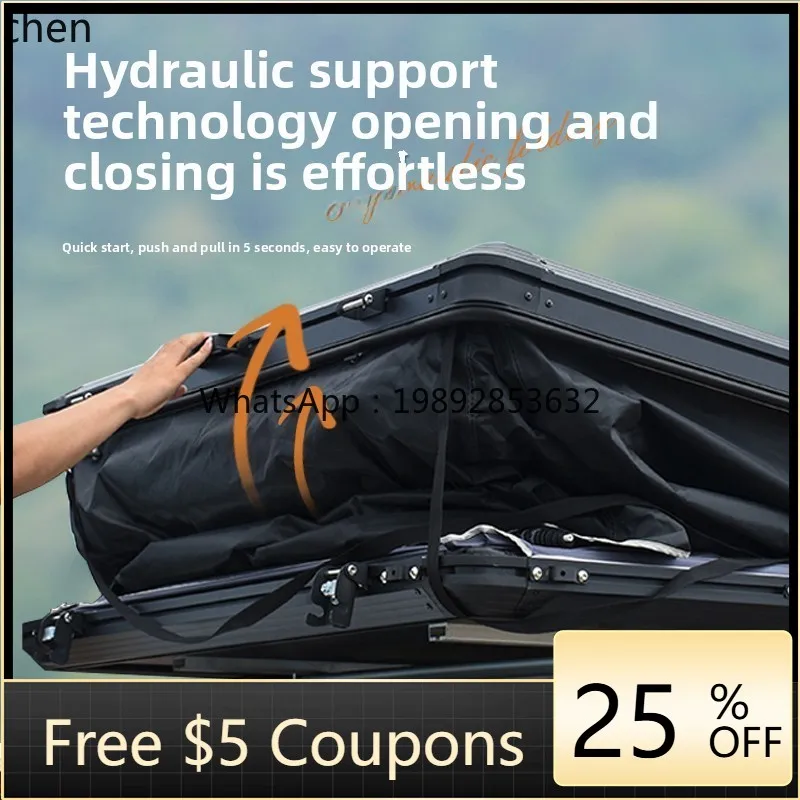 

aluminum alloy hard roof tent car tent automatic sunroof into solar outdoor camping