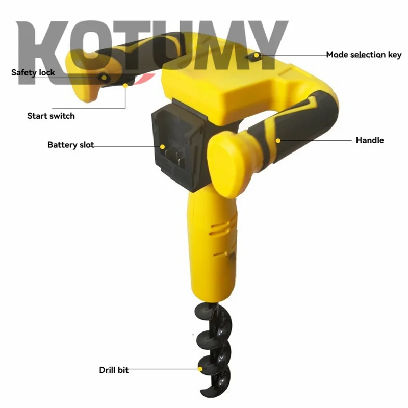 

20V Rechargeable Electric Ground Drilling and Digging Artifact Portable Agricultural Hole Punching Machine