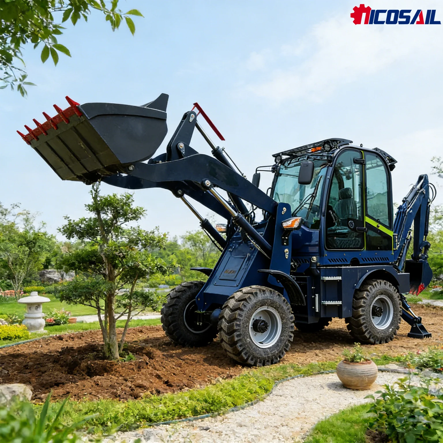 

Small Backhoe Loader CE Euro 5 Compact Excavator Loader for Landscaping Contractor