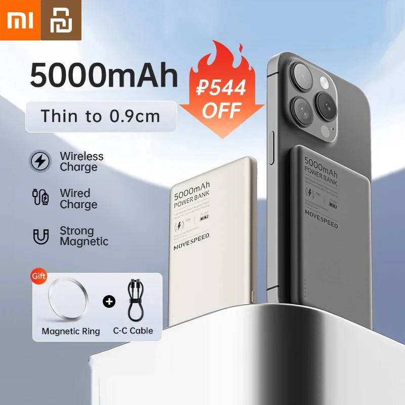 Xiaomi Youpin Magnetic Power Bank 10000mAh PD20W Portable Mini Size Wireless Powerbank Battery Charger Ultra Thin Design Gift