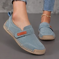 Chaussures en cuir faites à la main pour femmes, mocassins confortables et décontractés à enfiler, chaussures de marche, vente directe d'été 1