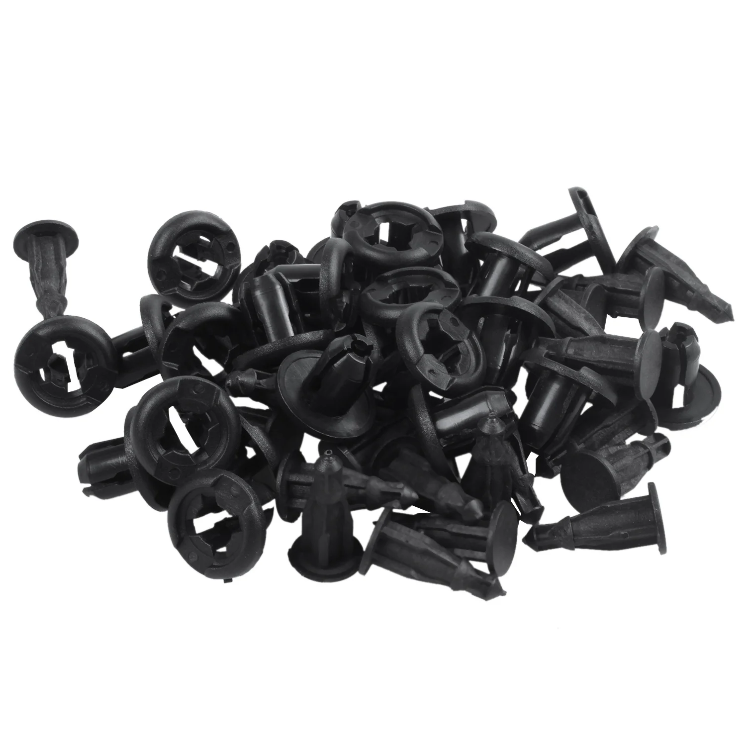 25 Pcs Plastic Push in Car Bumper Door Rivets Clip 10mm Hole