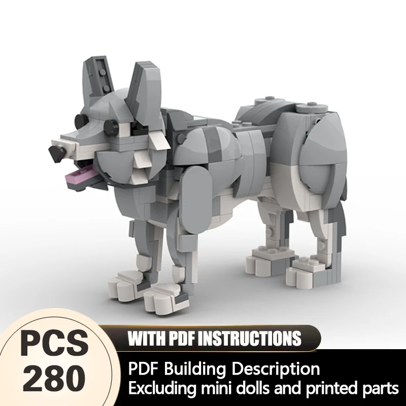 

Creators Animal Series Model MOC Building Bricks Gray Wolf Modular Technology Gifts Holiday Assemble Children Toys Suit