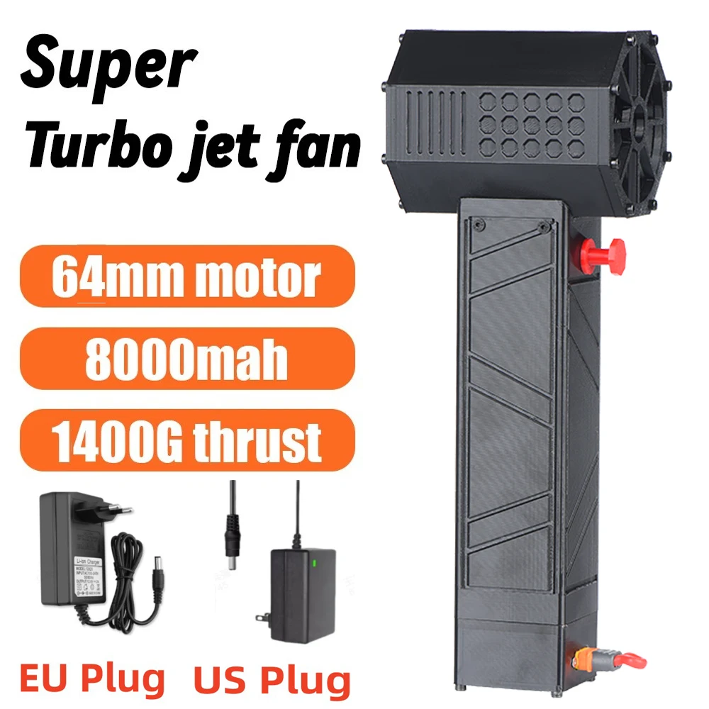 

Turbo Jet Fan XL 8000mAh Handheld Violent Fan Turbo Jet Fan 1400g Thrust Electric Strong Dust Blower 64mm Brushless Motor