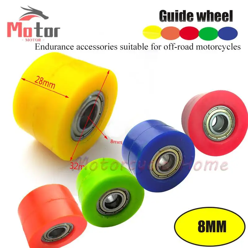 Tensor de Cadena Universal para Motocicleta, Rodillo Guía para Honda, Yamaha, Kawasaki, Suzuki, CRF, YZF, EXC, RMZ, KLX