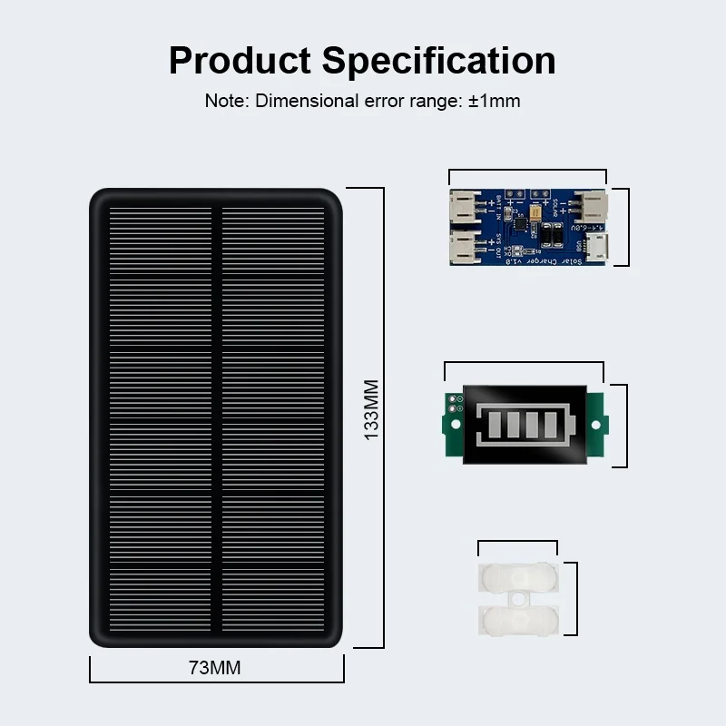 6 فولت 1.26 واط 210MA لوحة طاقة شمسية صغيرة 133X73 مللي متر الخلايا الشمسية لتقوم بها بنفسك للضوء ألعاب الهاتف الخليوي شواحن المحمولة عالية الجودة لتقوم بها بنفسك #3