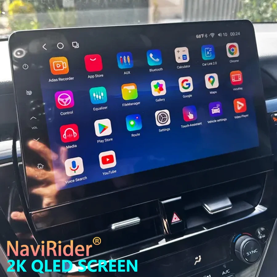 راديو سيارة أندرويد 14 لسيارة تويوتا كامري 2021-2023 كوالكوم Autoradio 4G LTE نظام تحديد المواقع ستيريو QLED DSP DVD اللاسلكية Carplay Auto BT 11.5" #1