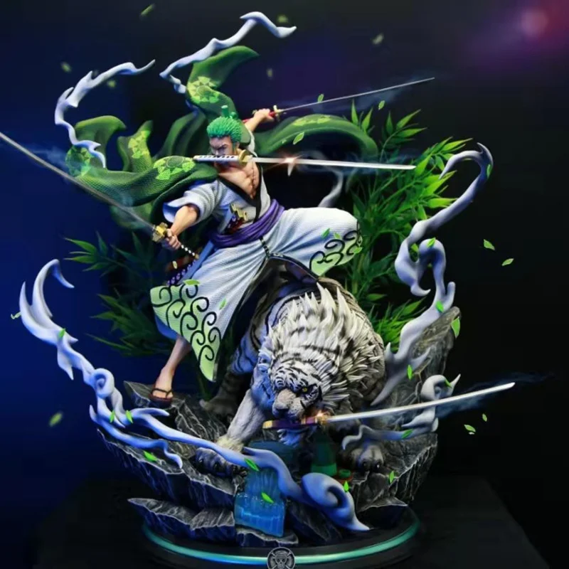 ホットバンダイワンピースブラインドボックスアニメフィギュア GK ロロノア・ゾロ三刃 Sa-最大マンガアクション像コレクションモデル子供のおもちゃ