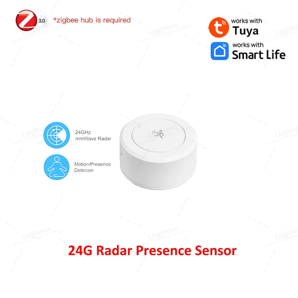 ZigBee 24G MmWave Radar-Bewegungssensor für menschliche Anwesenheit, Mini-PIR-Detektor für Tuya Smart Life Z2M Hausautomation, Gateway erforderlich