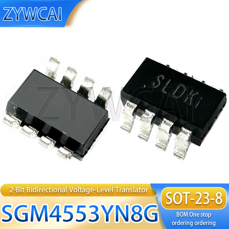 SGM4553YN8G/TR sot-23-8 10PCS SGM4553 SLD 2-Bit Bidirectional Voltage-Level Translator for Open-Drain and Push-Pull Applications