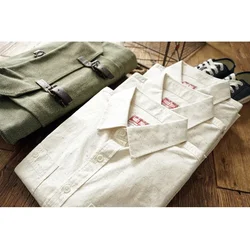 Sauce Zhan Mens Shirts Vintage Colorful Points Long Sleeve Work Shirts for Man Pure Cotton  Spring and Autumn Chambray shirts