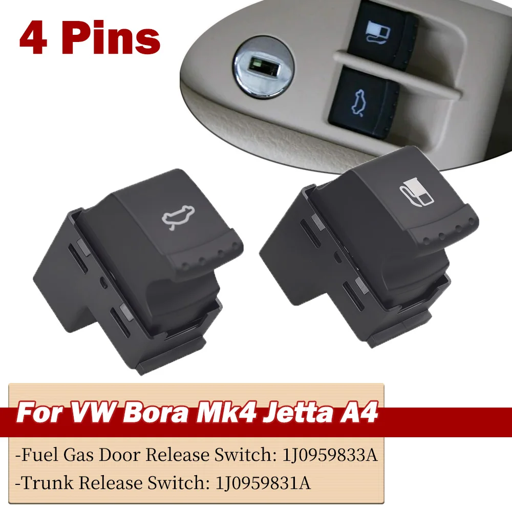 1J0959833A Botón de Apertura de la Tapa del Tanque de Combustible Eléctrico Trasero para VW Bora Jetta Golf MK4 Passat B5 1999-2005