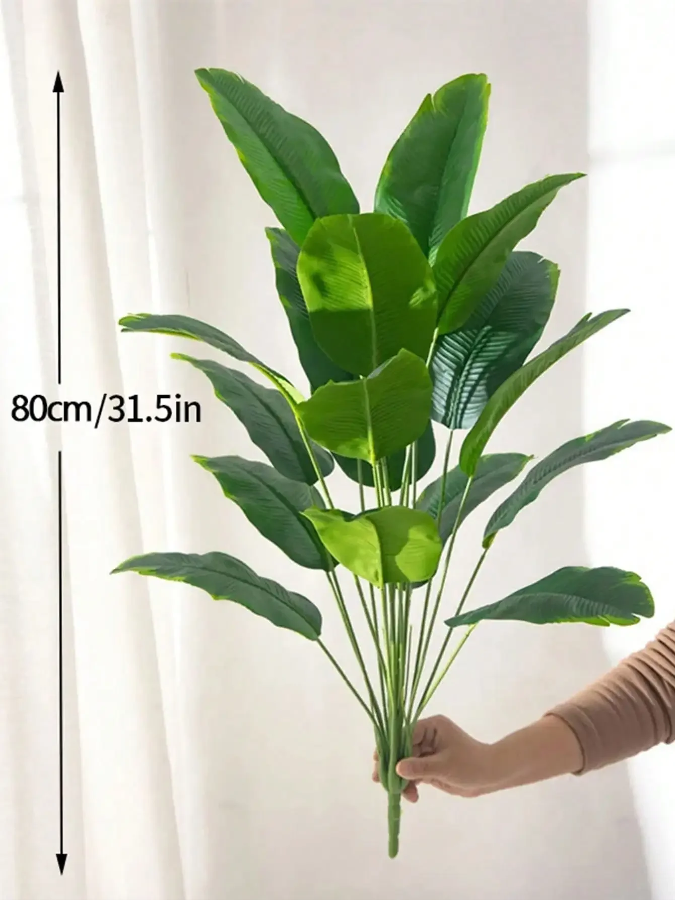 1 pz piante artificiali grande palma tropicale piante di Banana finte foglie vero tocco plastica Monstera pianta per la decorazione del giardino di