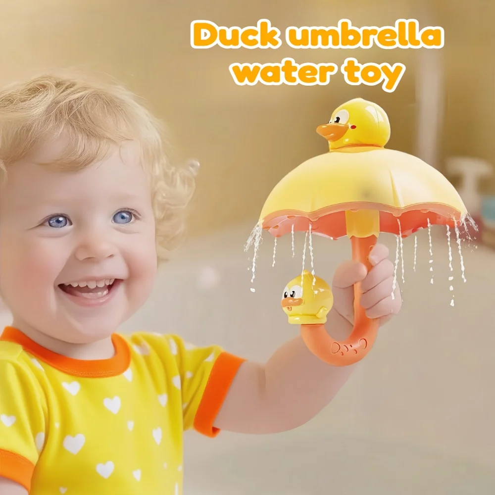 

Duckling Dinosaur Bath Toy with Umbrella - Bath Tub Companion for Babies, Sensory Play & Bathtub Fun, Cute Duck Bath Time