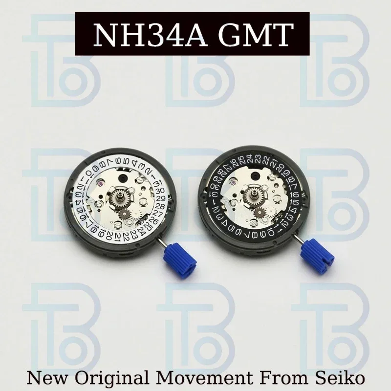 S NH34 Top Level Movement Japanese Movement Original NH34A 4 Pointer GMT 3/3.8 Crown Automatic Watch Movement High Precision