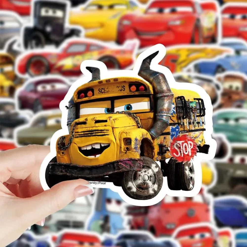 10/30/50pcs Disney Classic Anime Cars Stickers Cool Lightning Mcqueen Graffiti Sticker Phone Laptop Diary Cartoon Kids Decal Toy