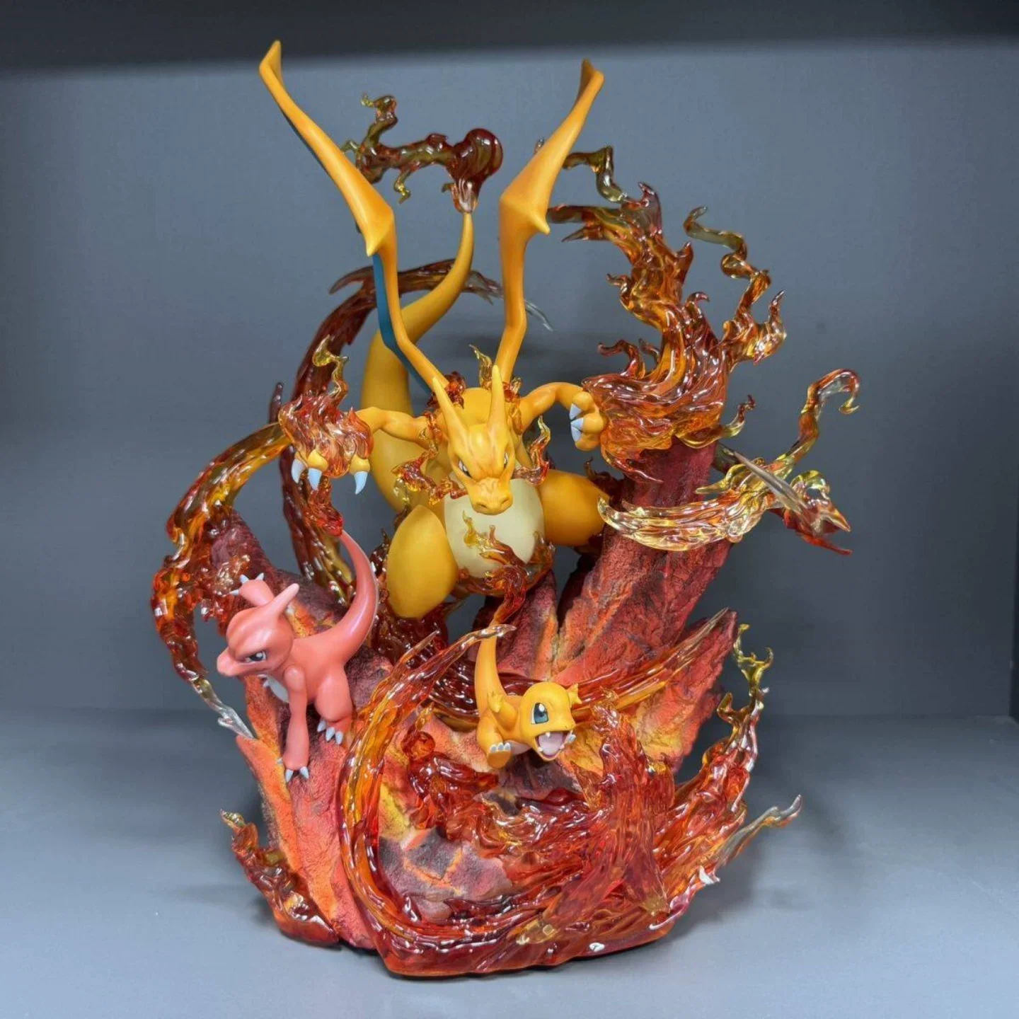 

30cm Cartoon Anime Yellow Charizard Figure Static Statue Desktop Ornament Collect Gifts Model Toy Room Decoration Action Figures