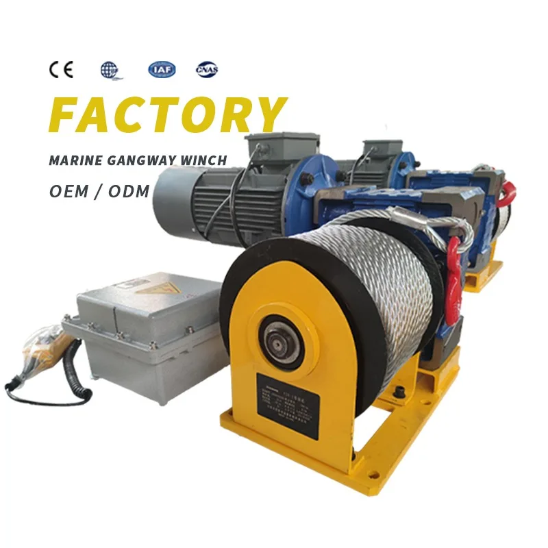 Marine-Grade Seawater Resistant Winch System Electric Gangway Wireless Remote Control Motorized Pulling Winch