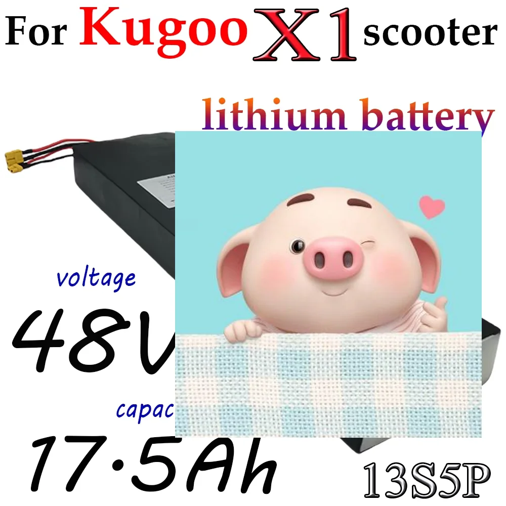 

Original Battery pack 48V 17500mAh 13S5P For Kugoo X1/X1 Plus Electric Scooter Battery 17.5Ah 840Wh with BMS