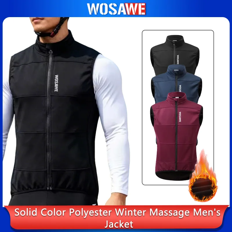 

WOSAWE Womens Women'ss Bo282 Solid Color Polyester Winter Massage Male Jackets Men's Motorcycle Promotion