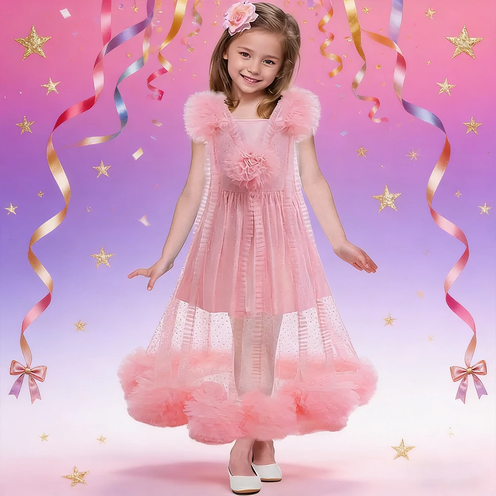 Film Böse Hexe Gleichen Stil Mädchen Prinzessin Kleid Glinda Cosplay Halloween Kostüme Kinder Rosa 2 Stücke Abendkleid Geburtstag Kleid