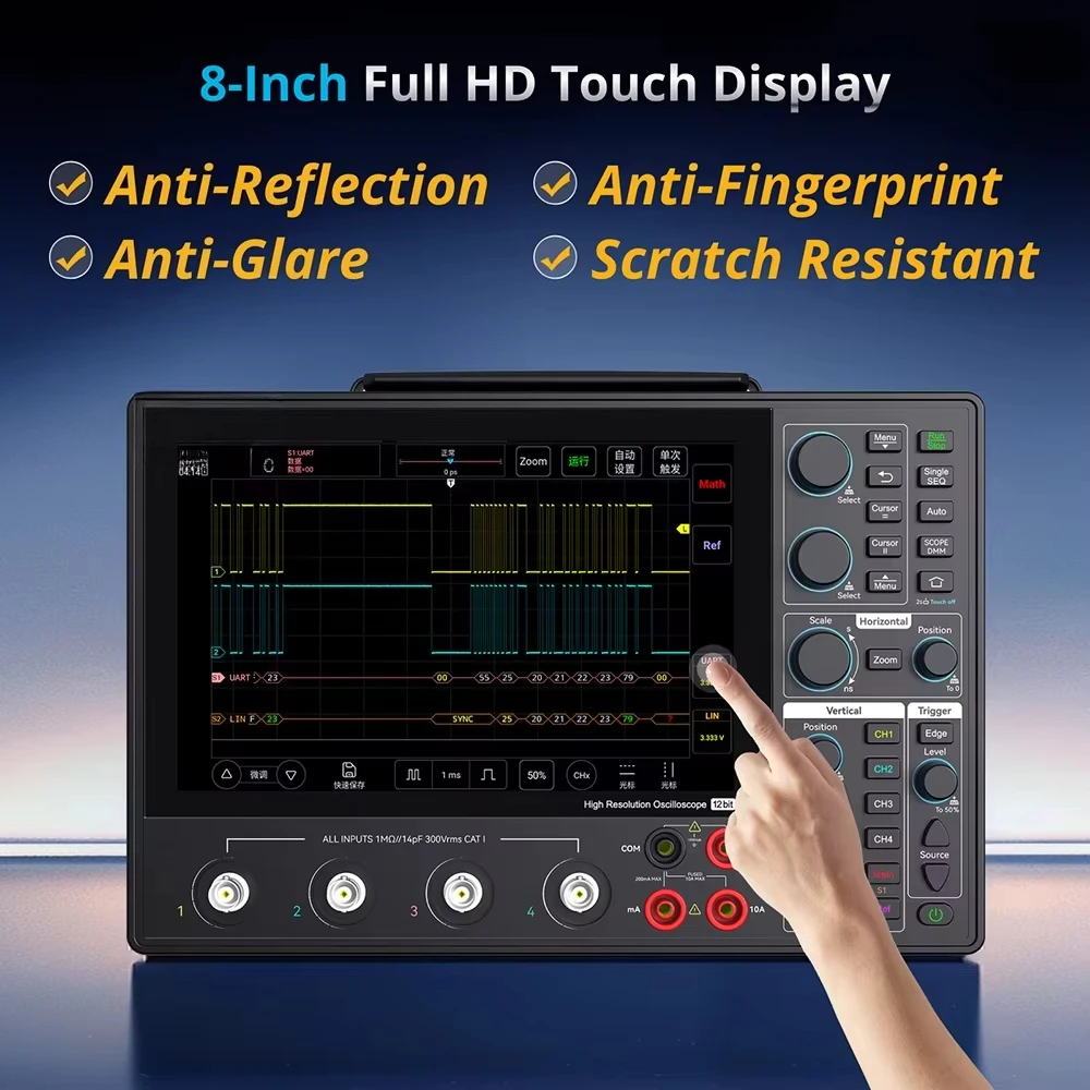 MHO14-100/MHO14-200 100MHz-200MHz  Digital Oscilloscope Bandwidth 1GSa/s Sampling Rate Vertical 12Bit W/O Multimeter
