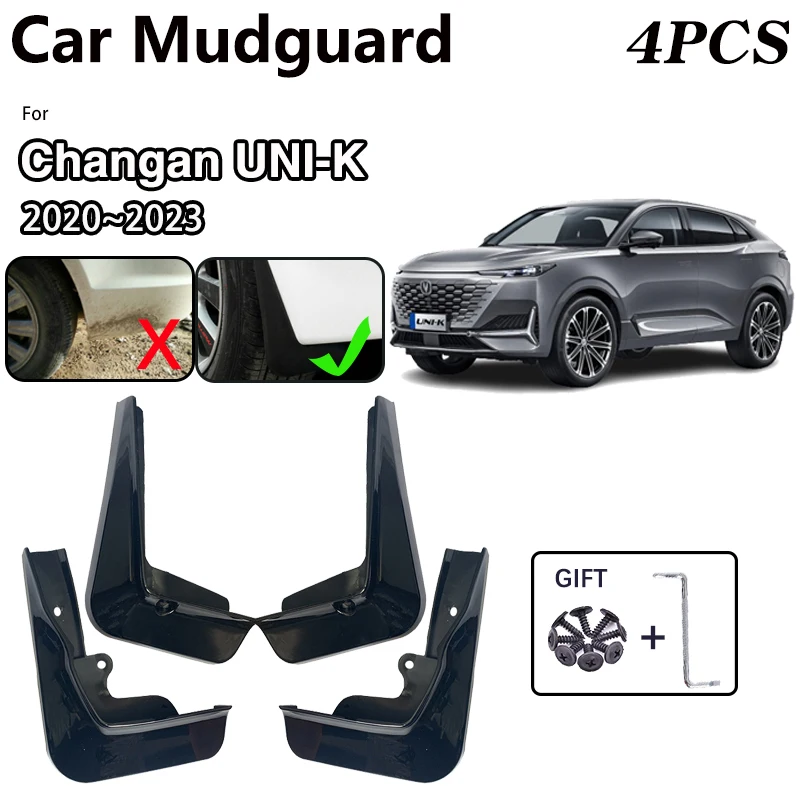 MudFlaps For Changan UNI-K 2023 Accessories 2020 2021 2022 UNIK Car Mudguards Baking Paint Protect Fender Mud Guard Splash Flaps