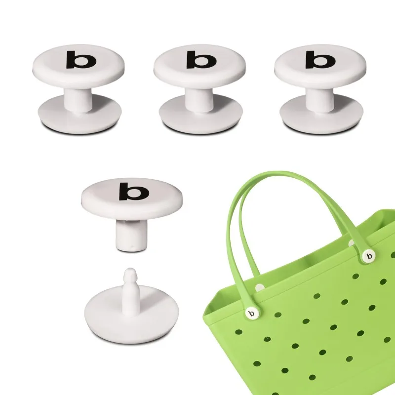 4PCS Beach Bogg Bag Replacement Rivets Repair Rubber Tote Bag Handles Strap Button EVA Storage Basket Plastic Buckle Accessories