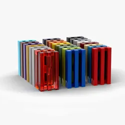 200pcs MOC High tech Thick Building Blocks 2412 Ceramic Tiles 1x2 Grille Slot Accessories DIY Creative Bricks Compatible 30244