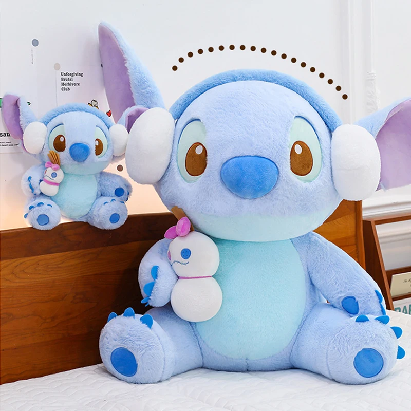 디즈니 Lilo & Stitch 봉제 인형 장난감, 귀여운 애니메이션 봉제 인형, 스티치 천사 40-100cm, 부드러운 봉제 베개, 어린이를 위한 크리스마스 선물