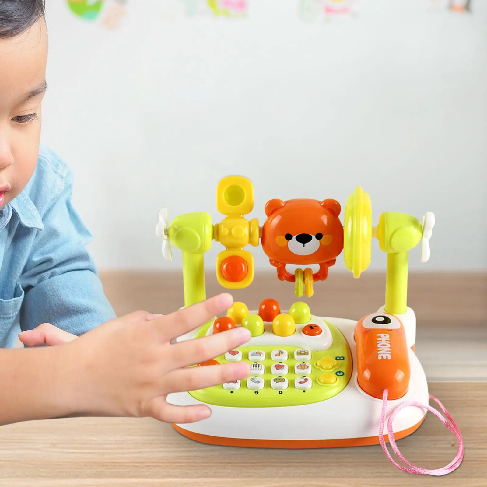 

Baby Telephone Toy Multifunction Parent Child Interactive Toy Game with Music and Lights for Kids Interactive Toy Festival Gift