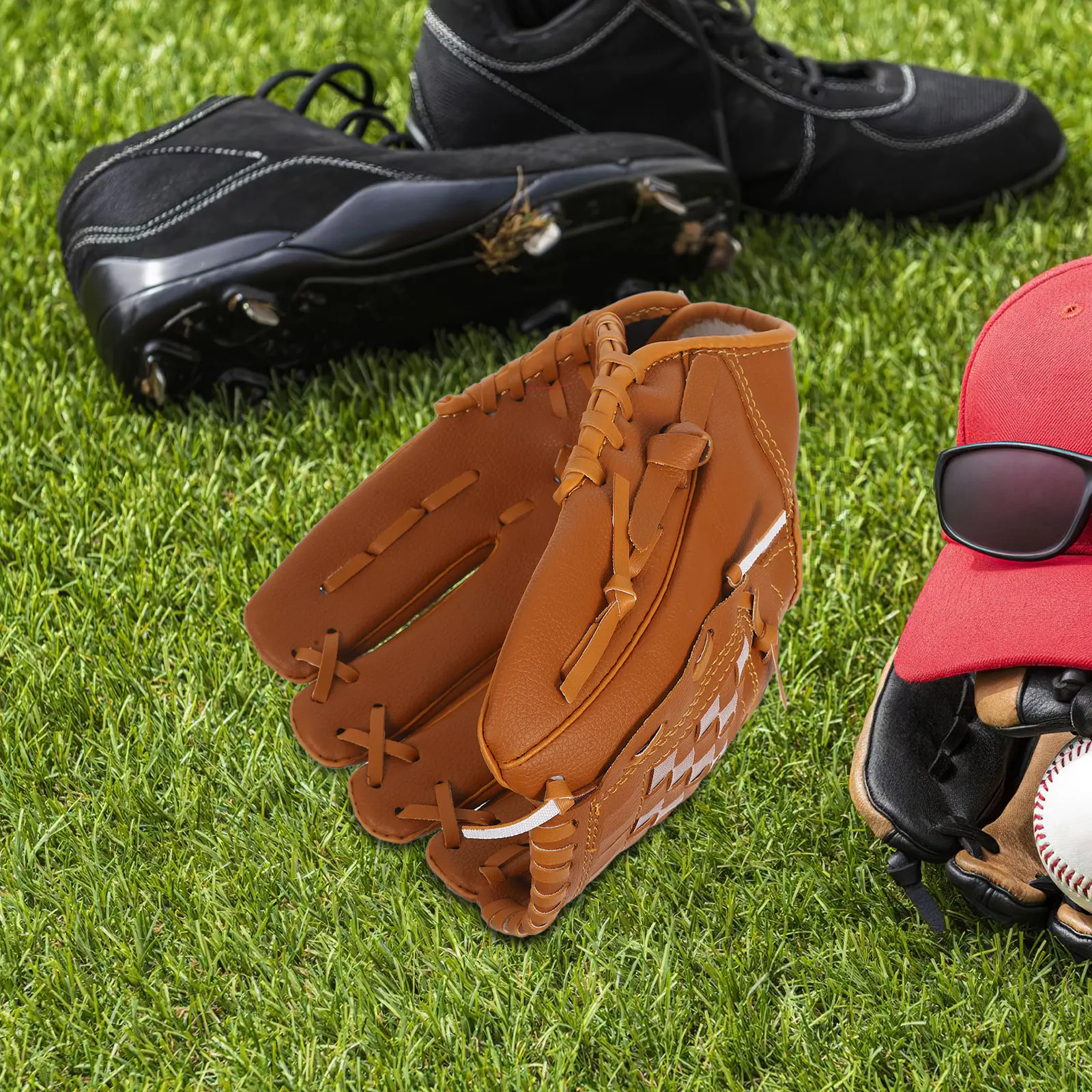 

1pc Inch Baseball Gloves For Kids Adults Youth Thicken Pu Pvc Infield Softball Gloves Glove Softball Training Yellow